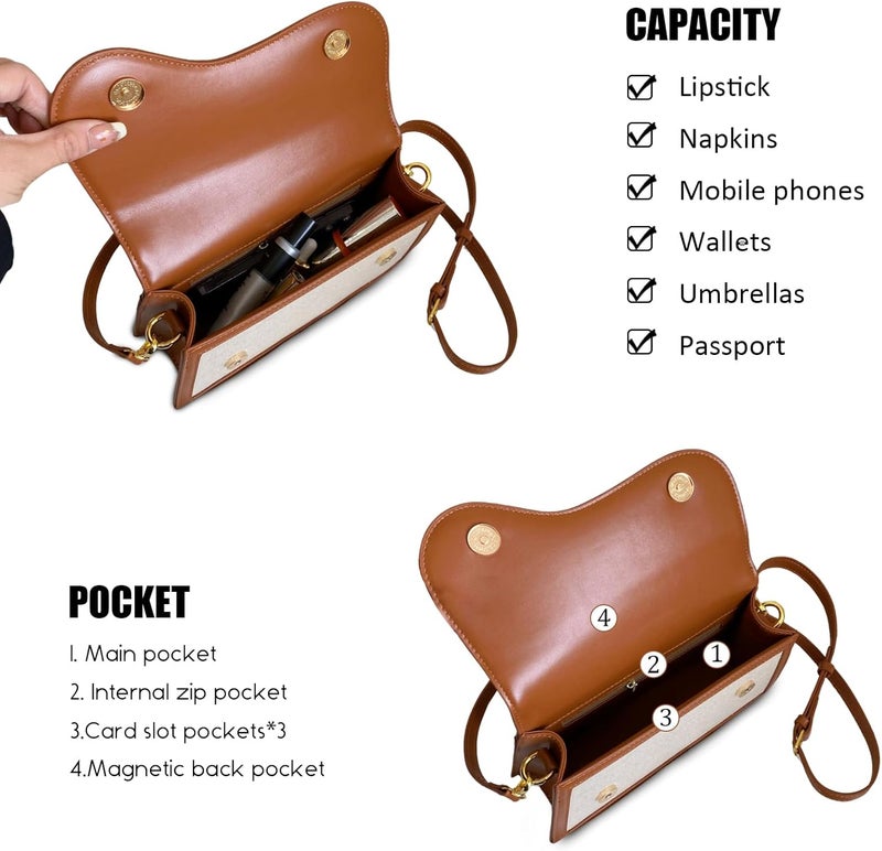 Travistar Store Crossbody Bags for Women Trendy - Small Cross Body Purse Shoulder Bag Leather Handbags Evening Clutch with 2 Straps - Image 4